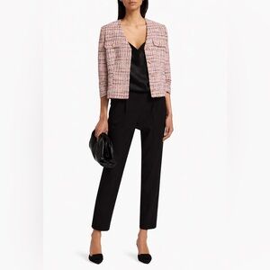 Elie Tahari Maddie Tweed Blazer Pink Size 10
